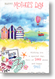 Beach Huts, Mother's Day Card