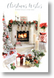 Cosy Fireplace, Christmas Card