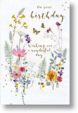 Cottage Garden Flowers, Birthday Card for Her