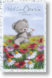 Daisies and Poppies, Cousin Birthday Card