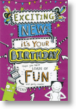 Exciting News, Children's Birthday Card