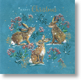 Festive Hares, General Christmas Card