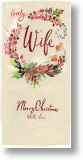 Festive Wreath, Wife Christmas Card