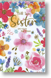 Floral Spree, Sister Birthday Card