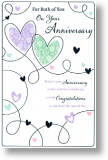 Hearts, Anniversary Card