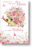 Hedgehog, Niece Birthday Card