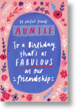 Friendship, Auntie Birthday Card