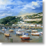 Low Tide at Looe, Scenic Blank Card