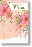 Pink and Gold, Mum Birthday Card