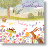 Tree Swing, Granddaughter Birthday Card