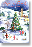 Village Tree, Special Friends Christmas Card