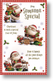 Busy Santa, Someone Special Christmas Card