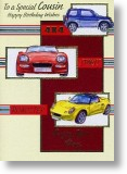 Fast Cars, Cousin Birthday Card