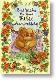 Bears, 1st Anniversary Card