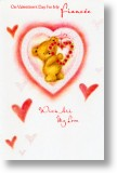 Flower Heart, Fiancee Valentine's Day Card