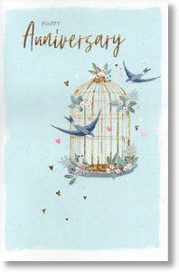 Bluebirds, Anniversary Card