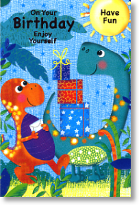 Dinosaurs, Children's Birthday Card