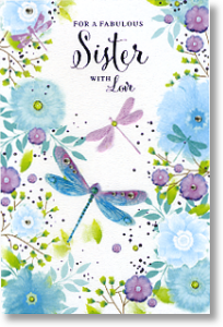 Dragonflies, Sister Birthday Card