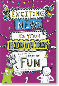 Exciting News, Children's Birthday Card