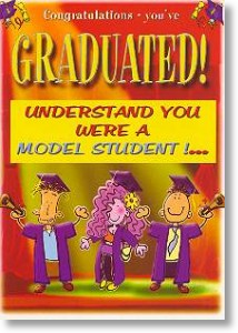 Model Student, Graduation Congratulation Card