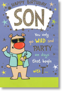 Go Wild, Funny Son Birthday Card