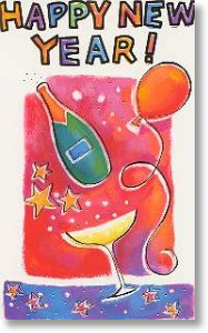 Bubbly, New Year Card