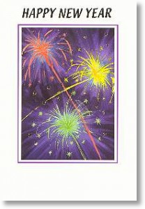 Fireworks, New Year Card