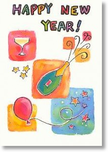 Champagne, New Year Card