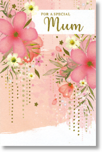 Pink and Gold, Mum Birthday Card