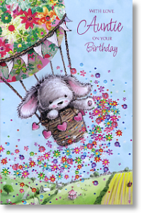 Balloon Ride, Auntie Birthday Card