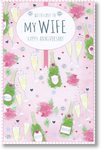 Bubbly, Wife Anniversary Card