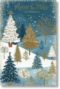 Sparkling Trees, Across the Miles Christmas Card