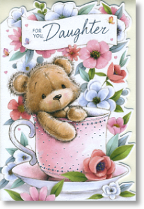 Teacup Bear, Daughter Birthday Card