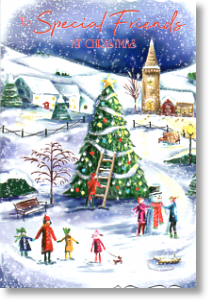 Village Tree, Special Friends Christmas Card