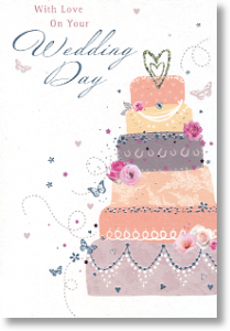 Wedding Cake, Wedding Day Card