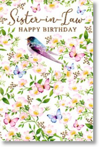 Wild Roses, Sister in law Birthday Card