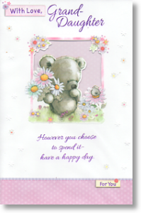 With Love, Granddaughter Birthday Card