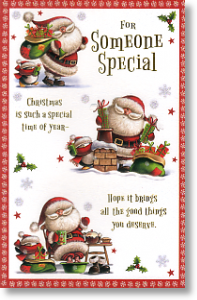 Busy Santa, Someone Special Christmas Card