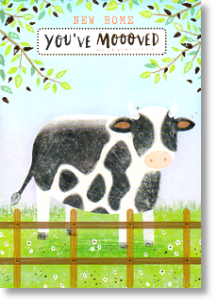 You've Moooved, New Home Card