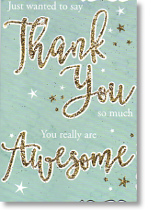 You're Awesome, Thank You Card