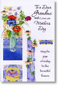 Beautiful Flowers, Grandma Mother's Day Card