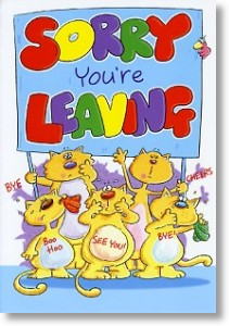 You're Leaving, Leaving Card