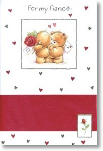 Bear Hugs, Fiance Valentine's Day Card