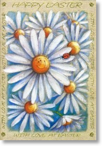 Daisies and Ladybird, Easter Card