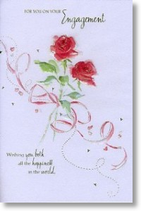 Entwined Roses, Engagement Card