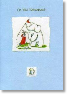 Elephant Golfing, Retirement Card