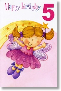 Fairy, 5th Birthday Card