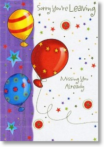 Balloons, Leaving Card