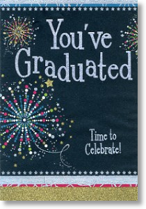 Fireworks, Graduation Congratulation Card