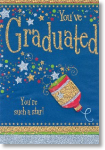 Party Popper, Graduation Congratulation Card